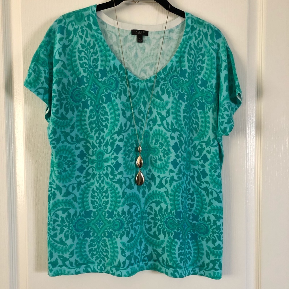 Turquoise top by Talbots. Size Small. EUC